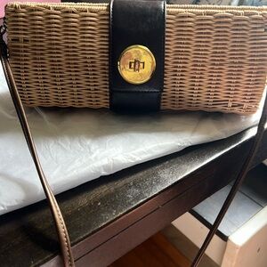 Clutch or Cross Body straw Bag